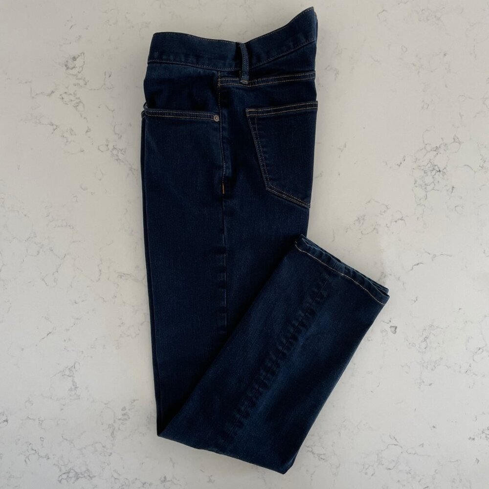 Banana Republic Slim Fit Stretch Denim Dark Wash Mid Rise Jeans Blue Sz 28x32 - Picture 4 of 13